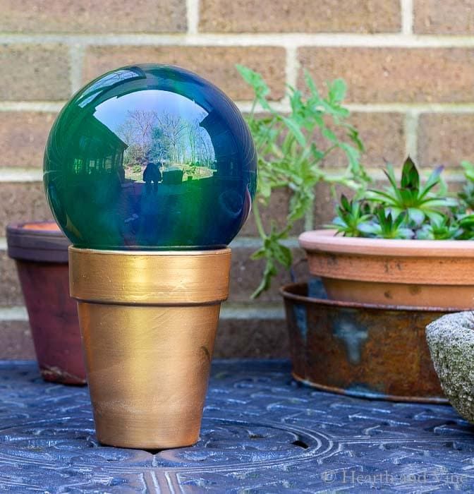 best backyard decor gazing ball