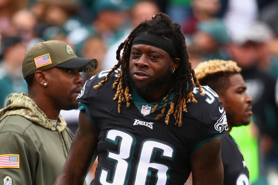 Eagles running back Jay Ajayi is being sued for trashing a Los Angeles mansion days after winning the Super Bowl and allegedly shoving the owner, according to a TMZ report. (Getty Images)