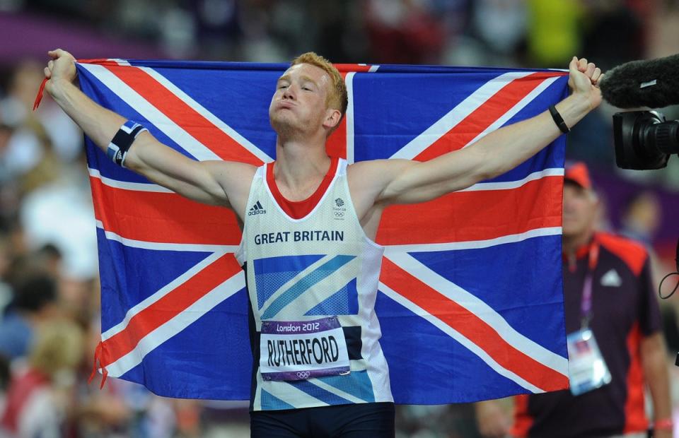 Greg Rutherford was victorious in the men’s long jump (Owen Humphreys/PA) (PA Archive)