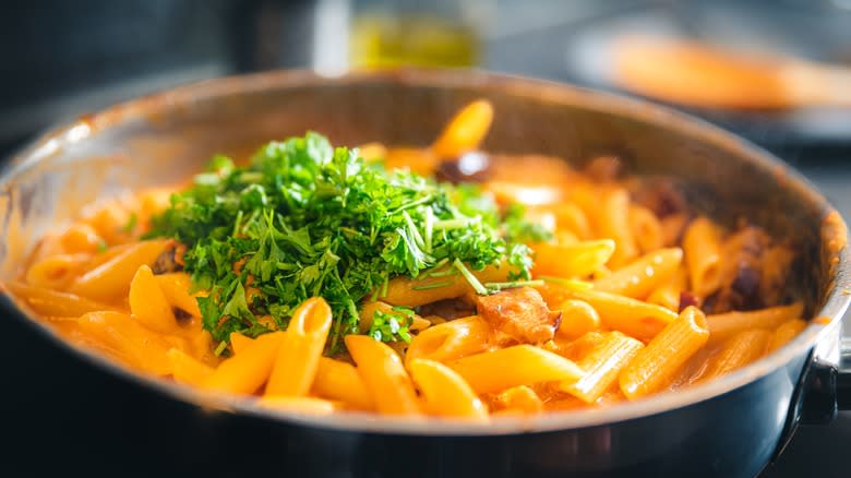 vodka sauce in skillet