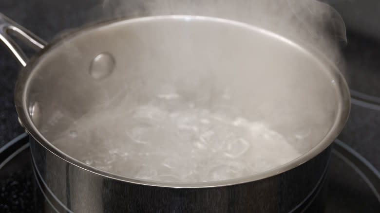 boiling pot of water
