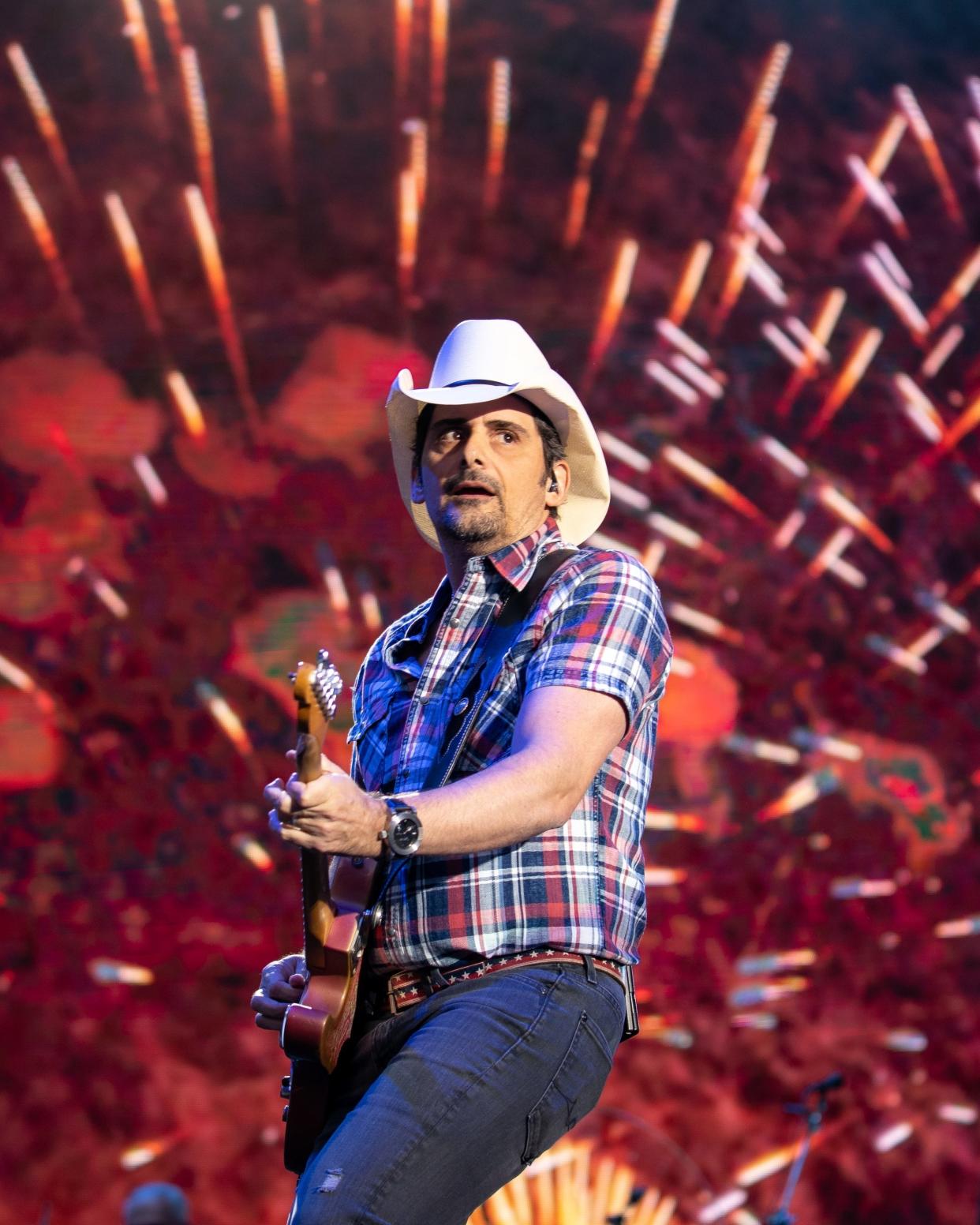 Brad Paisley performs during the Let Freedom Sing! Music City July 4th event in Nashville. Lake Erie Shores and Islands announced Monday that Paisley and the Zac Brown Band will headline Bash on the Bay at the Put-in-Bay airport Aug. 24 and 25.