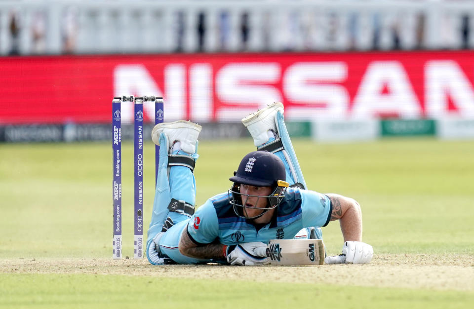 England's Ben Stokes during the ICC World Cup Final at Lord's, London.