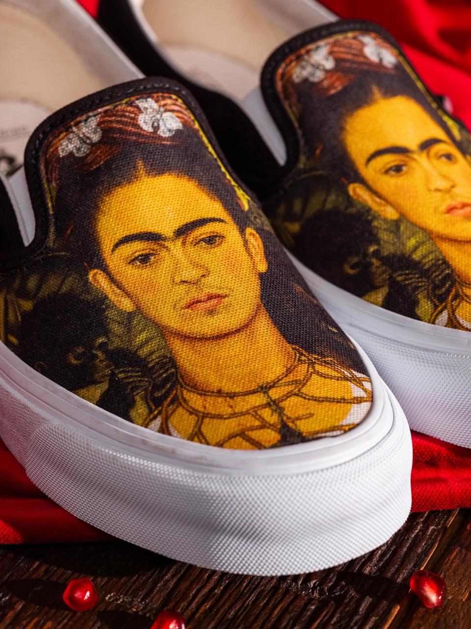 OG Sk8-Hi LX featuring Kahlo's Self-Portrait with Thorn Necklace and Hummingbird painting (Vans)