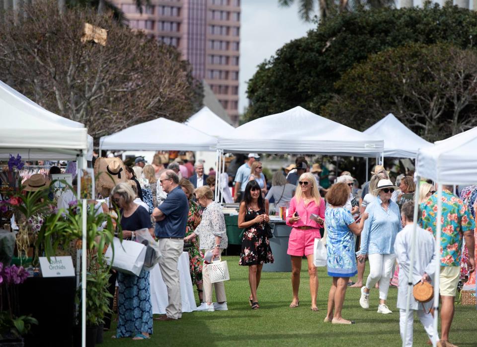Hundreds attend the Garden Club of Palm Beach Spring Boutique and Plant Sale at The Society of the Four Arts in Palm Beach on March 3. The Four Arts hosts many free and low-cost events that are open to the public.