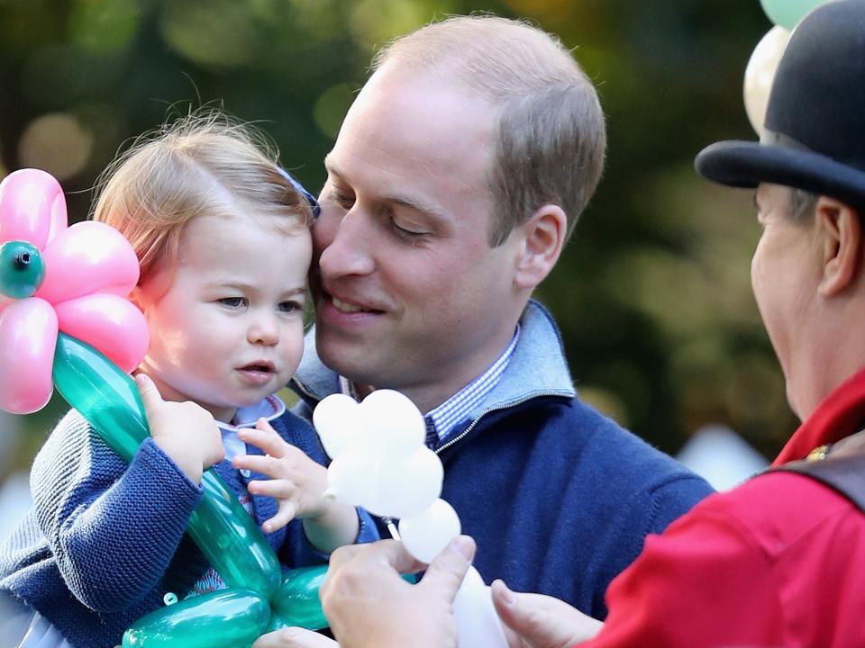 Prince William and Princess Charlotte on a visit to Canada in 2016.