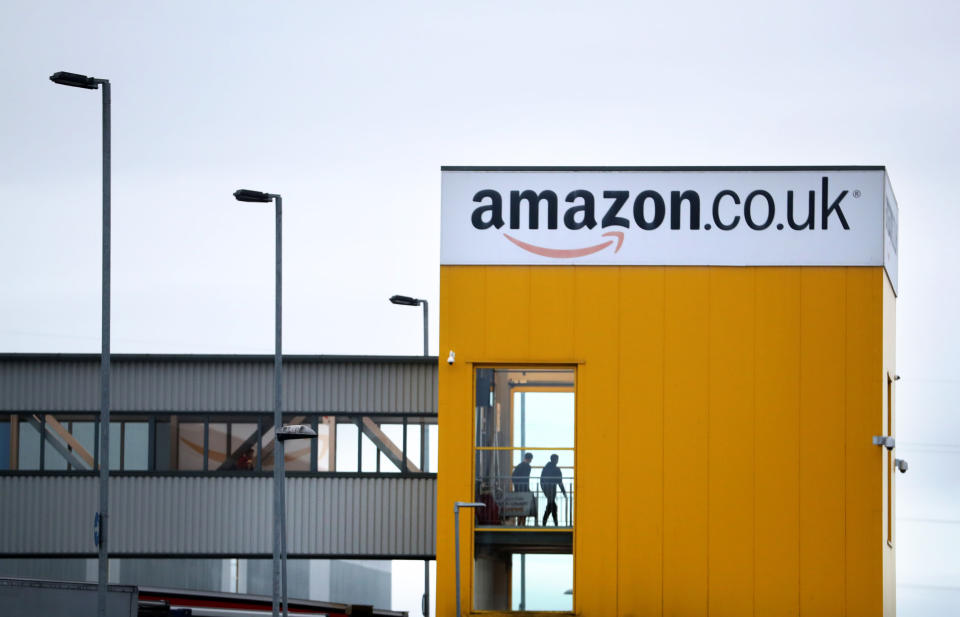 A general view of part of one of Britain's largest Amazon warehouses in Dunfermline, Fife, as the online shopping giant gears up for the Christmas rush and the forthcoming Black Friday sales. (Photo by Jane Barlow/PA Images via Getty Images)