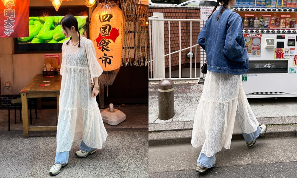 2023夏季趨勢服2. 透視寬鬆長版連身裙 NT$3,690（圖片來源：Yahoo拍賣）