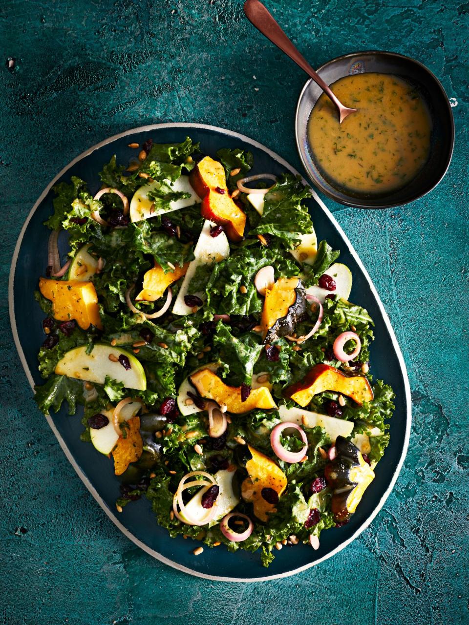 Roasted Acorn Squash Salad with Sorghum-Tahini Vinaigrette