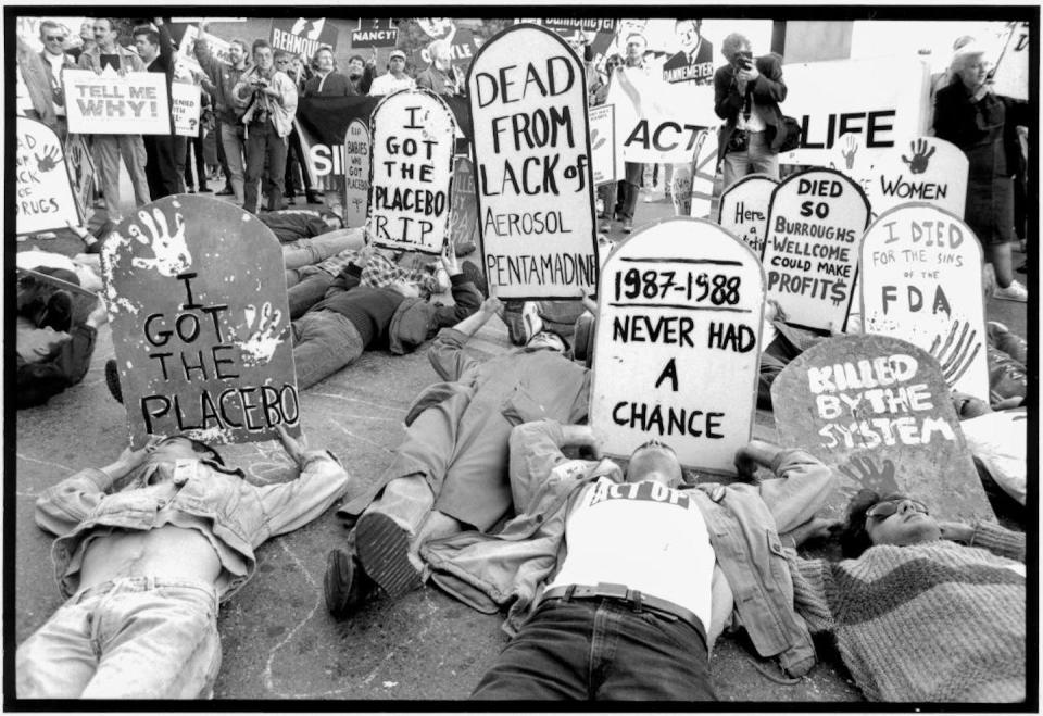 Protests from HIV/AIDS activists like ACT UP spurred the FDA to develop expedited drug approval tracks to meet urgent public health needs. <a href="https://www.gettyimages.com/detail/news-photo/protesters-close-the-federal-drug-administration-building-news-photo/1213566352" rel="nofollow noopener" target="_blank" data-ylk="slk:Mikki Ansin/Peter Ansin via Getty Images;elm:context_link;itc:0;sec:content-canvas" class="link ">Mikki Ansin/Peter Ansin via Getty Images</a>