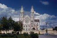 ��The Cathedral of Our Lady of the Assumption in Port-au-Prince, Haiti. Often called Port-au-Prince Cathedral, and built between 1884 and 1914, the cathedral was destroyed in the earthquake that hit Haiti on January 12, 2010.