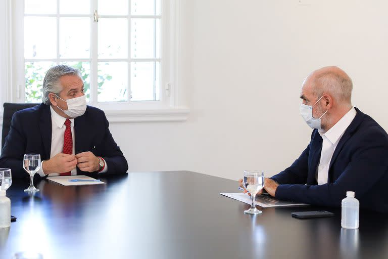 Alberto Fernández junto a Horacio Rodrígez Larreta