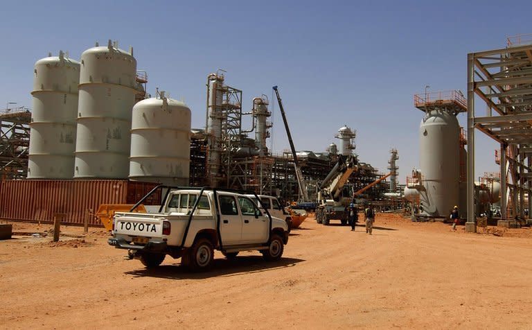 A Statoil picture released on Thursday shows vehicles parked at the In Amenas gas field. Algerian military forces killed 34 hostages and 15 of their Islamist kidnappers in an assault on a remote desert gas field on Thursday, the ANI news agency quoted a spokesman for the kidnappers as saying