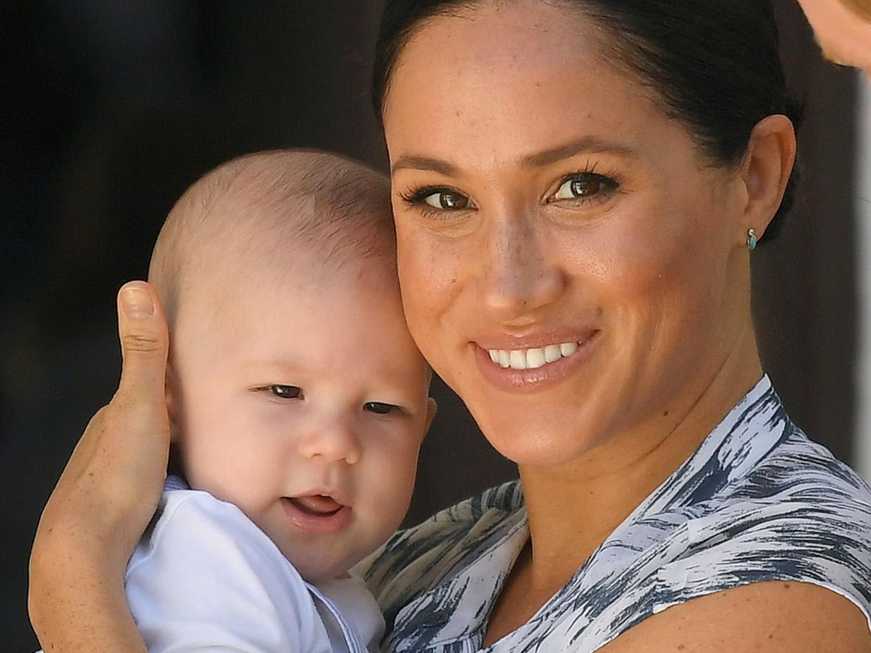 Meghan, Duchess of Sussex and baby son Archie Mountbatten-Windsor in 2019.