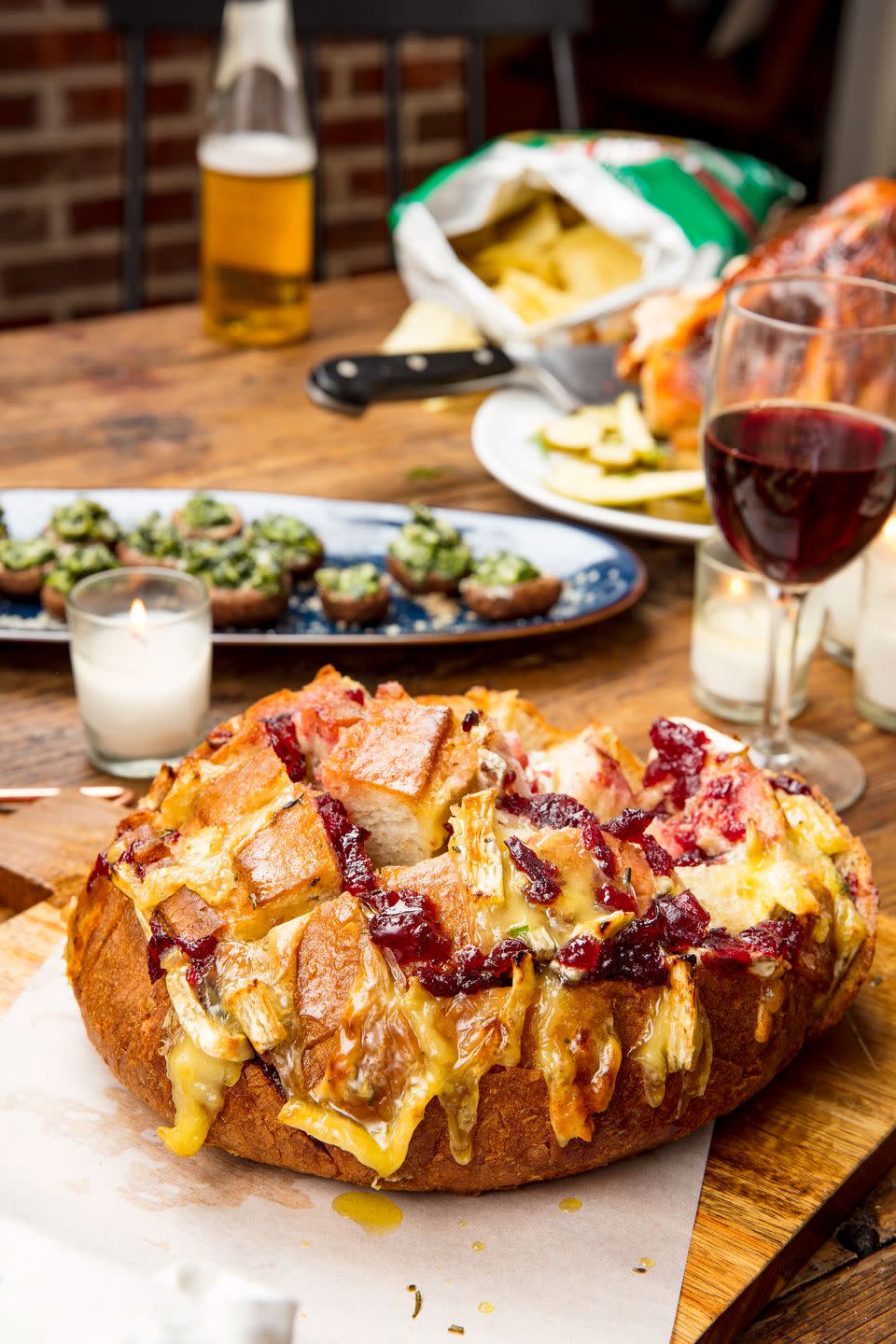 Cranberry Brie Pull-Apart Bread