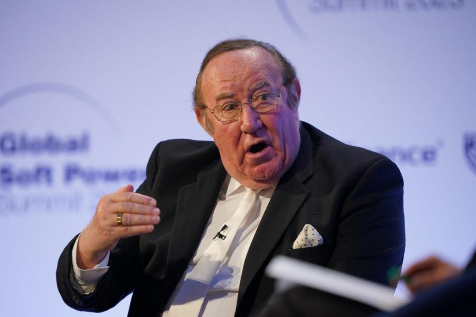 Founding chairman of GB News Andrew Neil has said media regulator Ofcom needs to ‘grow a backbone and quick’ (Jonathan Brady/PA)