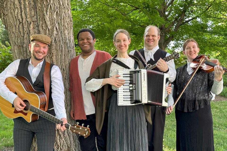 Utopia, Ohio opens this weekend at Carnegie Center in Columbia Tusculum. Pictured from left: Zack Steele, Jeremiah Savon Jackson, Jennie Malone, Brad Myers, Lindsey Rogers.