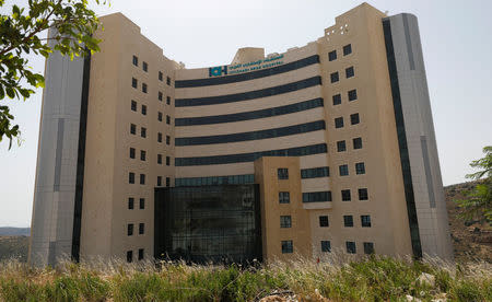 General view of the Istishari hospital where Palestinian President Mahmoud Abbas went in for medical check up, in Ramallah, in the occupied West Bank May 20, 2018. REUTERS/Mohamad Torokman