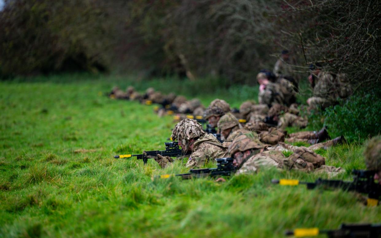 Elements of 1 Regiment Army Air Corps at Caerwent Training Area