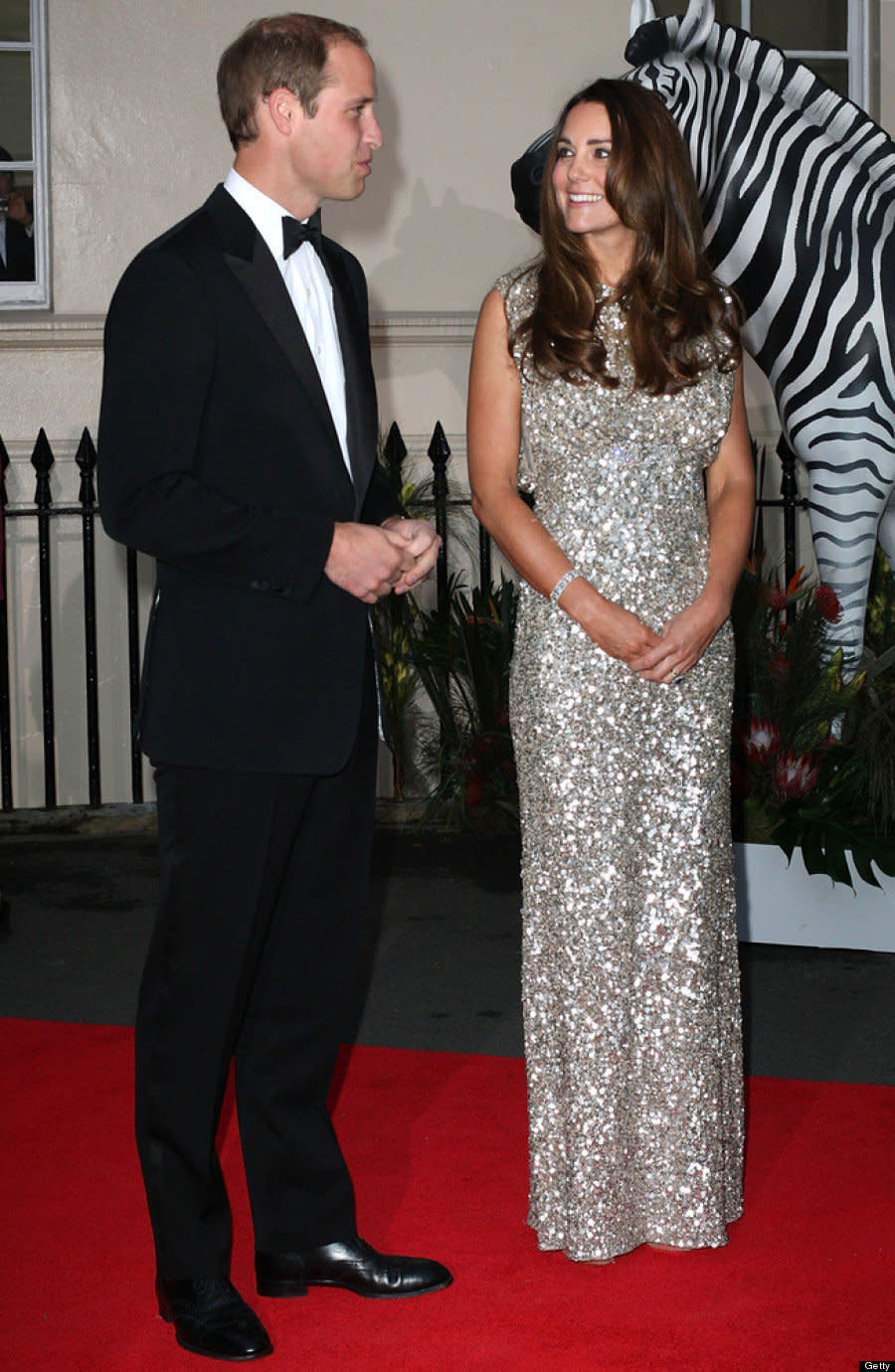 The Duchess sparkled in a silver Jenny Packham gown at the Tusk Foundation Gala in September 2013.