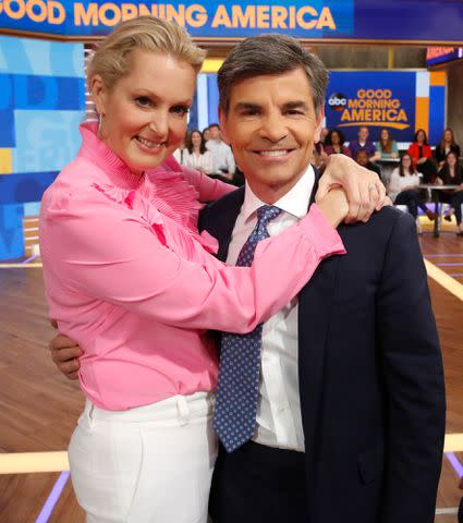 Heidi Gutman/Disney General Entertainment Content Ali Wentworth and George Stephanopoulos on 'Good Morning America' on April 24, 2018