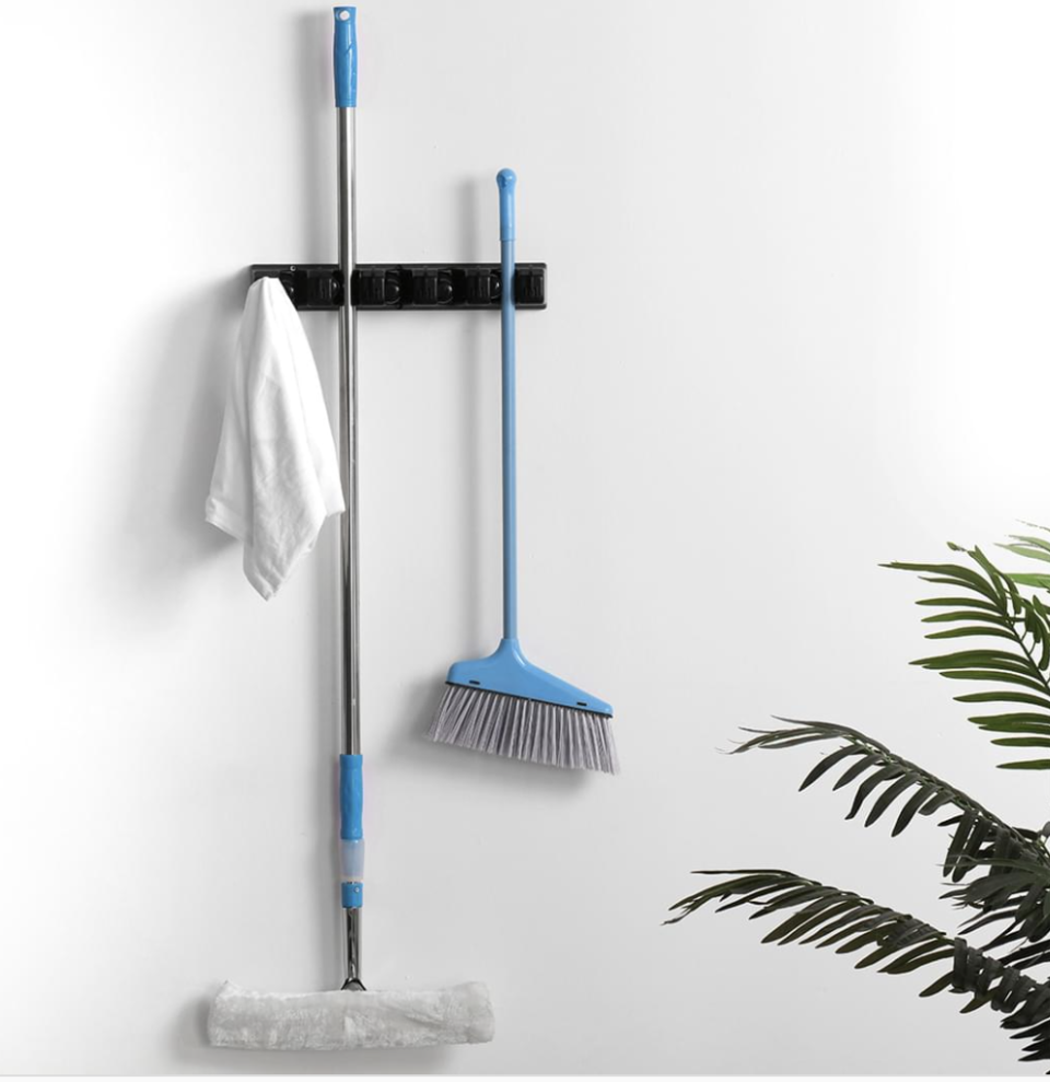 Ortega Home Multi-Purpose Mop & Broom Hanging Organiser