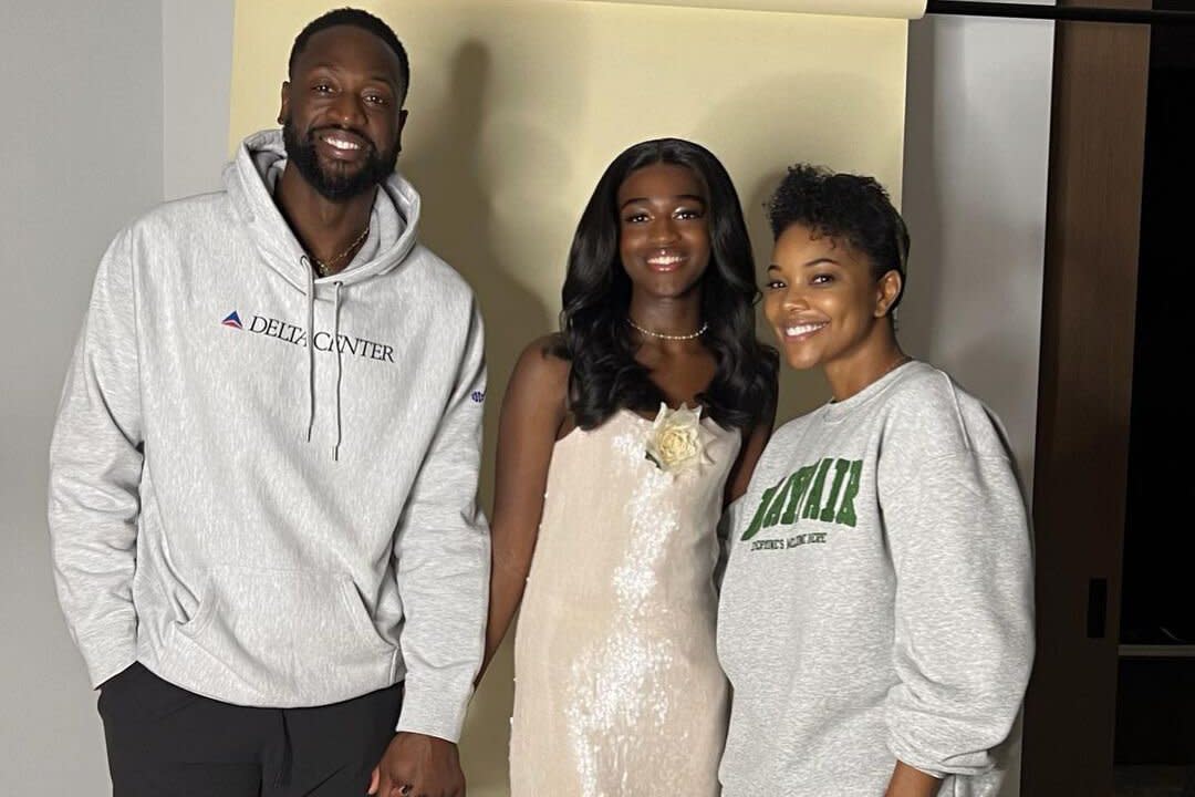 Dwyane Wade, Zaya Wade and Gabrielle Union