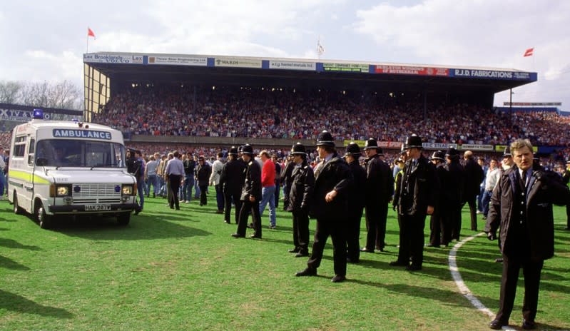 Foto de archivo de la tragedia de Hillsborough en el choque entre Liverpool y Nottingham Forest