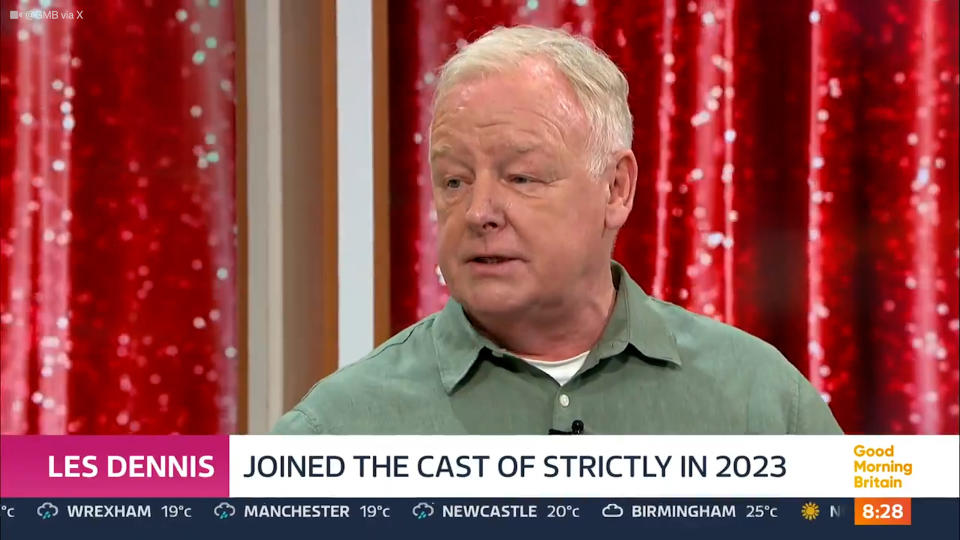 Les Dennis talked about his time on Strictly Come Dancing. (ITV screengrab)