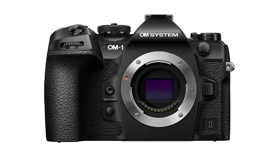 OM System OM-1 Mark II camera against a white background