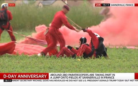 Safe touchdown in Sannerville - Credit: Sky News
