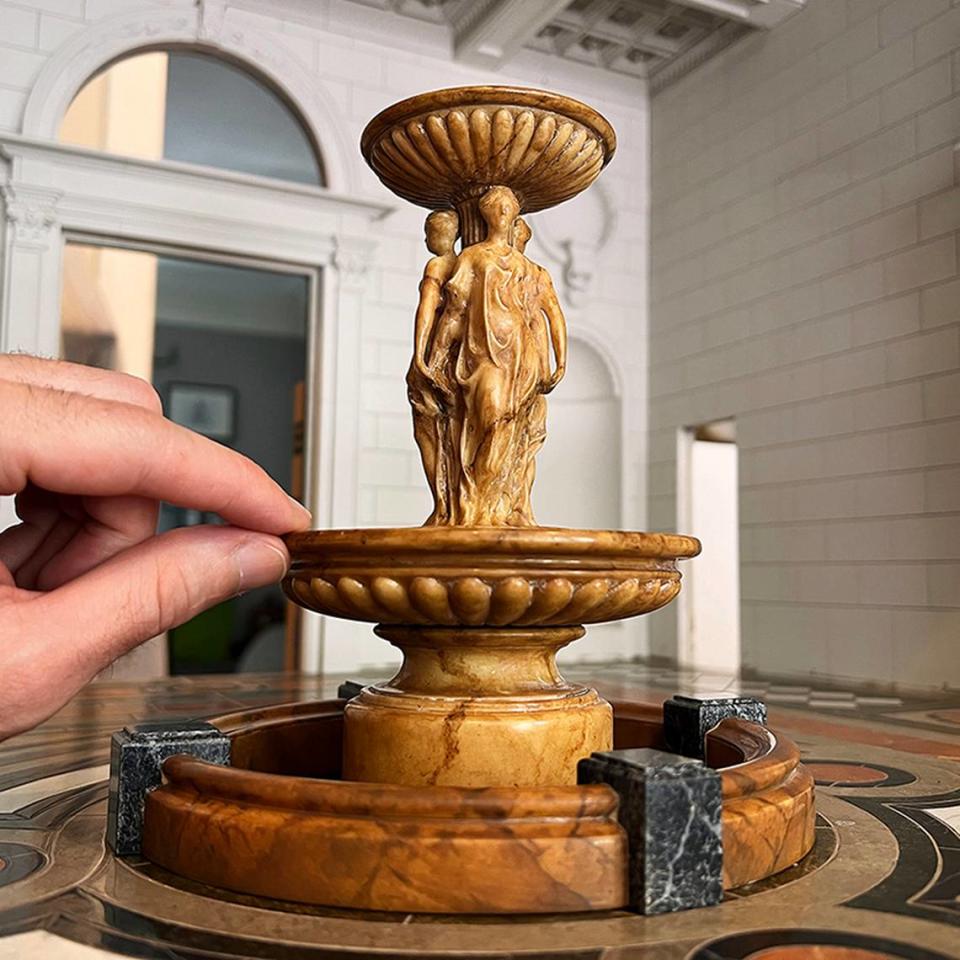 Chris Toledo of Los Angeles has installed a Miniature Art Museum, with two wings and five galleries, at the National Museum of Toys and Miniatures. It will open to the public Sept. 9.