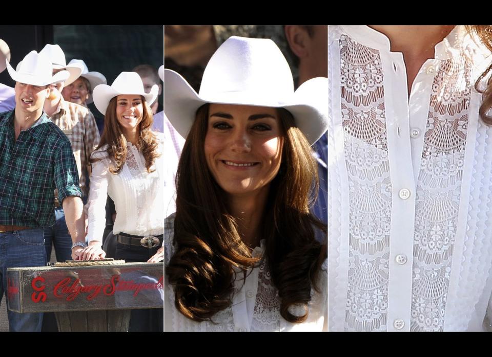 Blouse by Temperley London and jeans by Goldsign. (Getty photos)