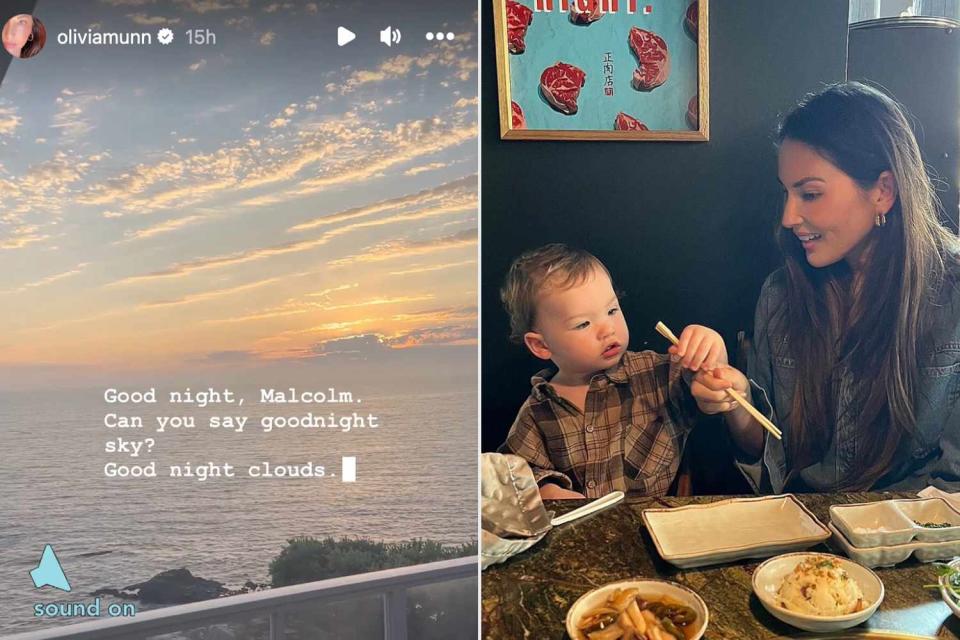 <p>Olivia Munn/Instagram</p> Olivia Munn shared an adorable video of her son, Malcolm, on her Instagram story