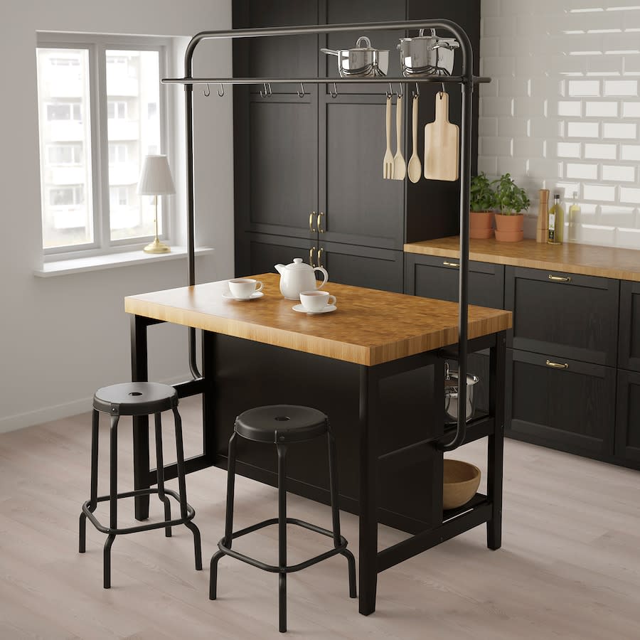 Kitchen Island With Rack