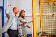 <p>The Duke and Duchess of Cambridge enjoy some good old-fashioned arcade game fun at Island Leisure Amusement Arcade on Barry Island, South Wales. </p>