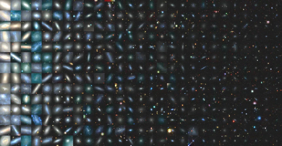  A giant grid of galaxy images. 