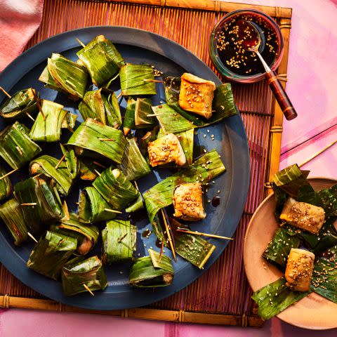 Banana Leaf-Wrapped Lamb Shank Tamales with Morita Chile Salsa