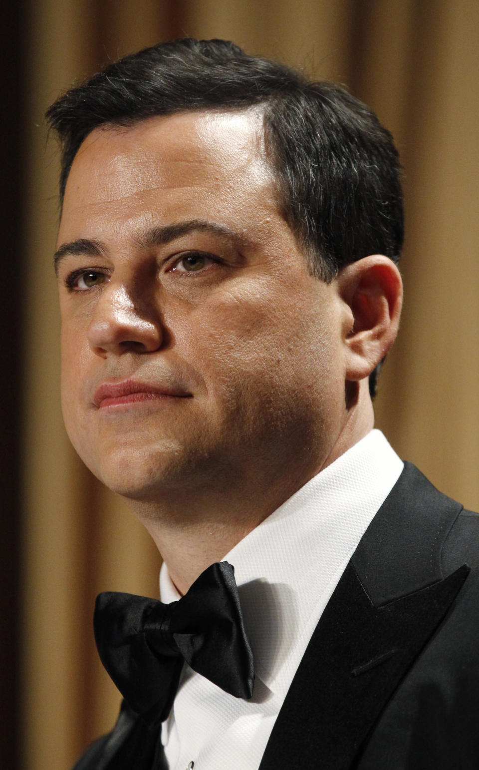 Late-night comic Jimmy Kimmel headlines the White House Correspondents' Association Dinner, Saturday, April 28, 2012 in Washington. (AP Photo/Haraz N. Ghanbari)