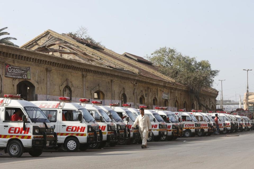 Walking the line: the Edhi Foundation office in Karachi (Akhtar Soomro/Reuters)