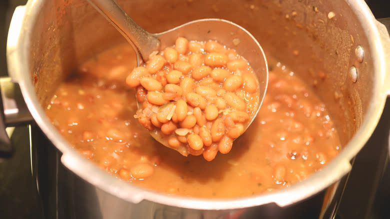 Beans in pressure cooker