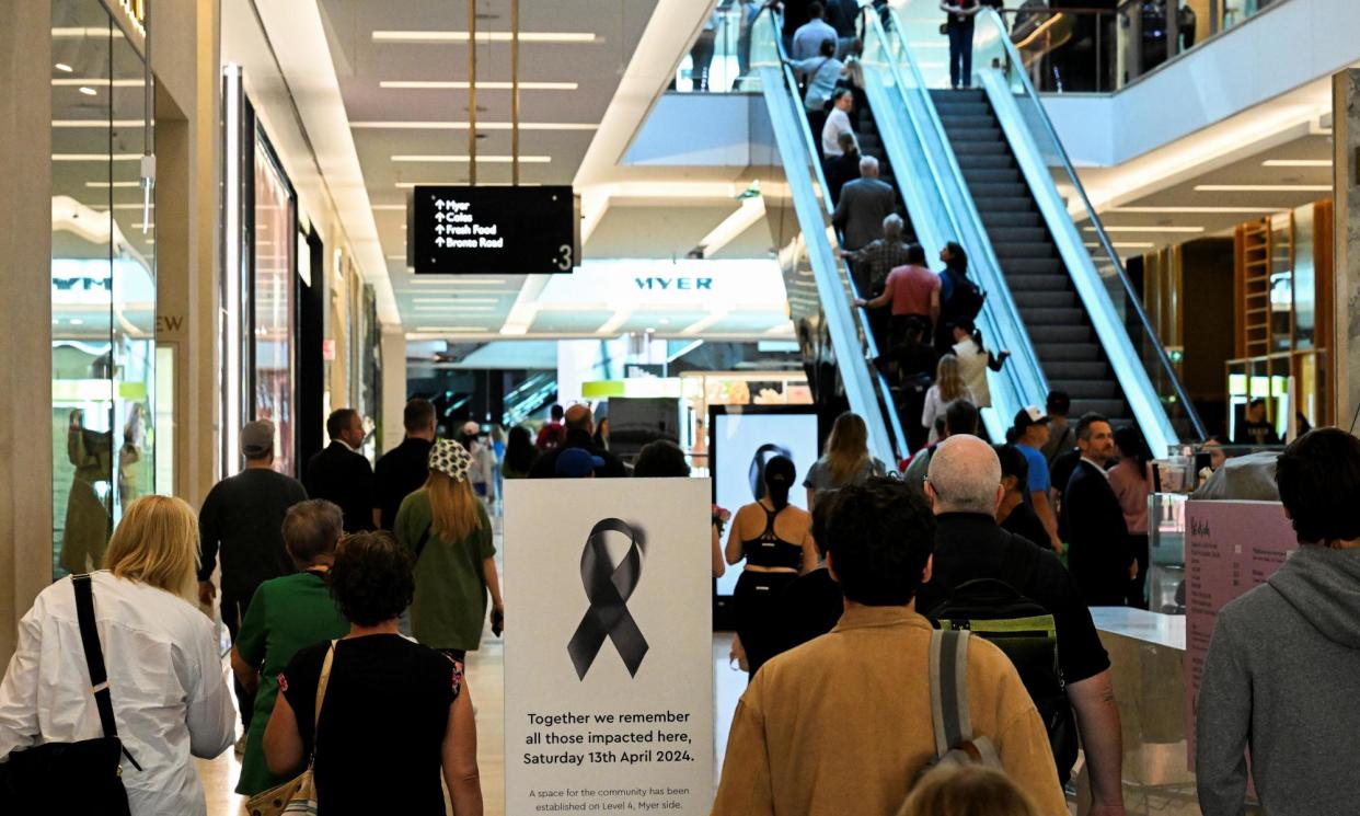 <span>NSW police could carry out wand searches for knives without a warrant in busy areas such as shopping centres and transport hubs under proposal by Minns government.</span><span>Photograph: Jaimi Joy/Reuters</span>