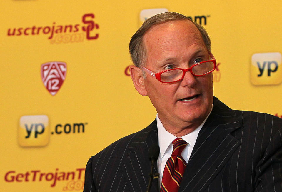 Former USC athletic director Pat Haden was taken to the hospital following a dizzy spell. (Getty)