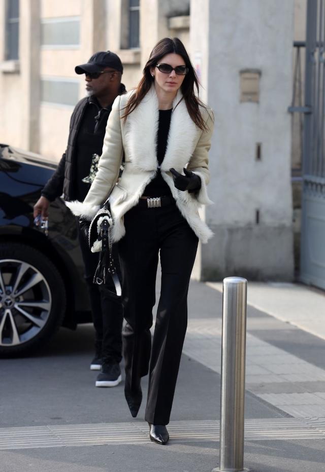 Kendall Jenner Wore a Two-Tone Blazer and a Bottega Veneta Bag