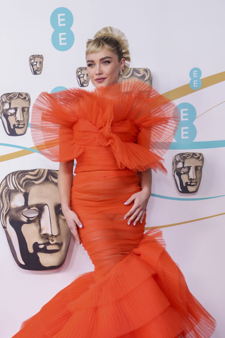 Florence Pugh lució un diseño de Nina Ricci y joyas de Tiffany & Co