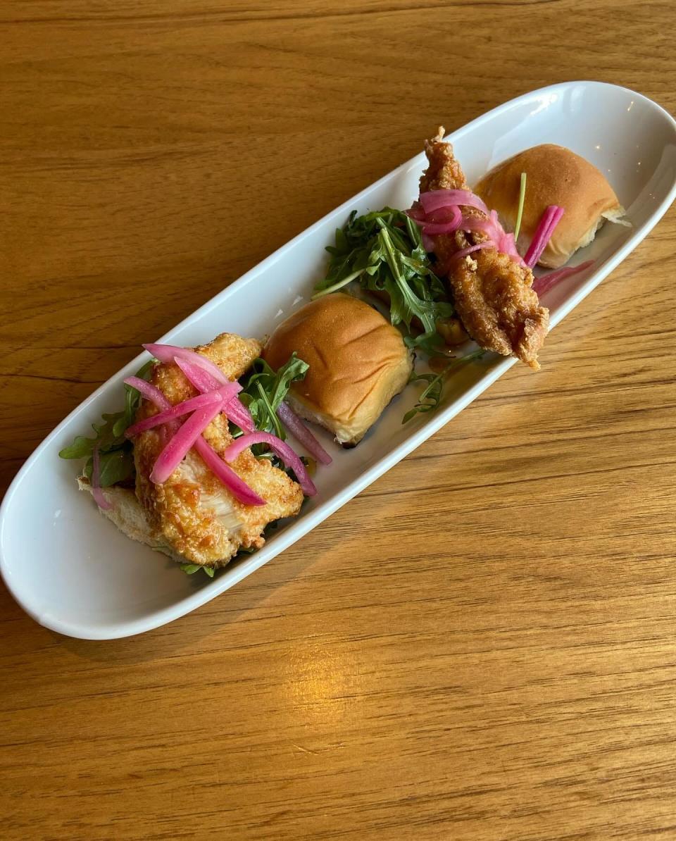 Check out the hot honey chicken slider on Joes Original Kitchen + Bar’s happy hour menu.