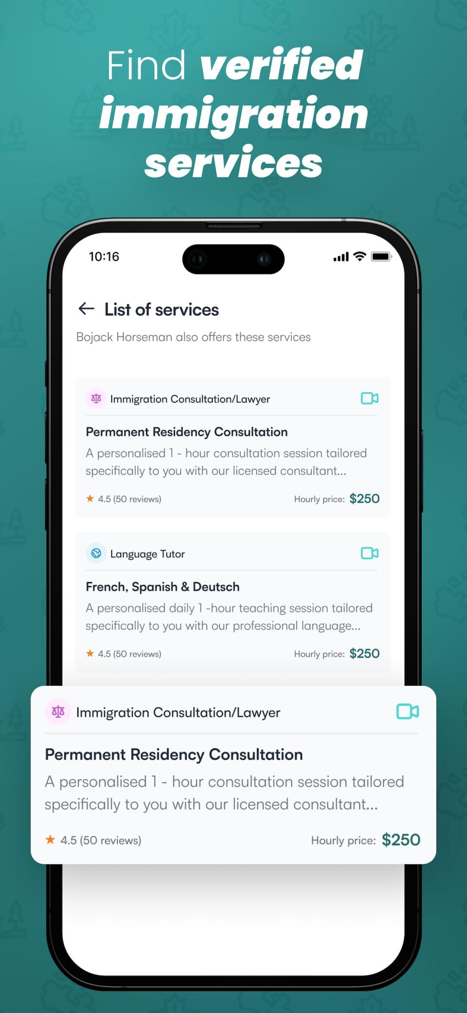 The UpRow app connects newcomers to services that have been verified by Williams and her team, to make sure newcomers aren't the targets of fraud and other scams