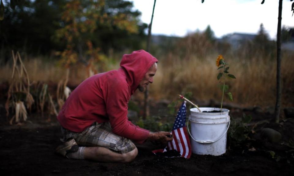 People in a homeless encampment in Portland were cleared after the mayor called it ‘unacceptable’.