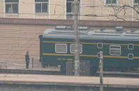 <p>A train believed to be carrying a senior North Korean delegation leaves the Beijing Railway Station in Beijing, China March 27, 2018. (Photo: Jason Lee/Reuters) </p>