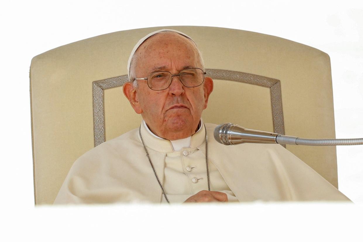 File photo: Pope Francis looks on as he leads the weekly general audience in Saint Peter’s Square at the Vatican (REUTERS)